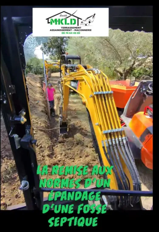 Remise aux normes d'un épandage d'une fosse septique proche d'une maison à Carcès, Carcès, MKLD